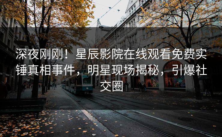 深夜刚刚！星辰影院在线观看免费实锤真相事件，明星现场揭秘，引爆社交圈
